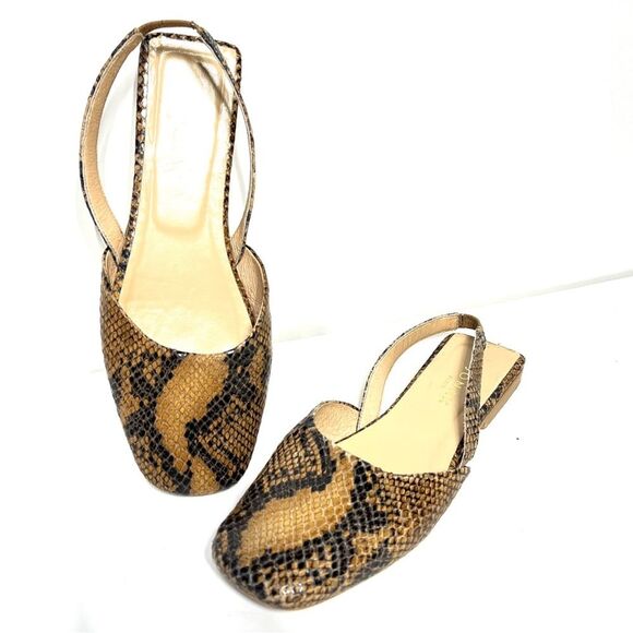 Jonak Paris Snakeskin Leather Slingback Ballet Flats 7.5 - Picture 11 of 16